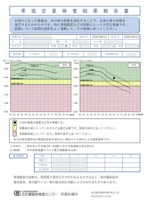 骨塩定量検査報告書のイメージです。